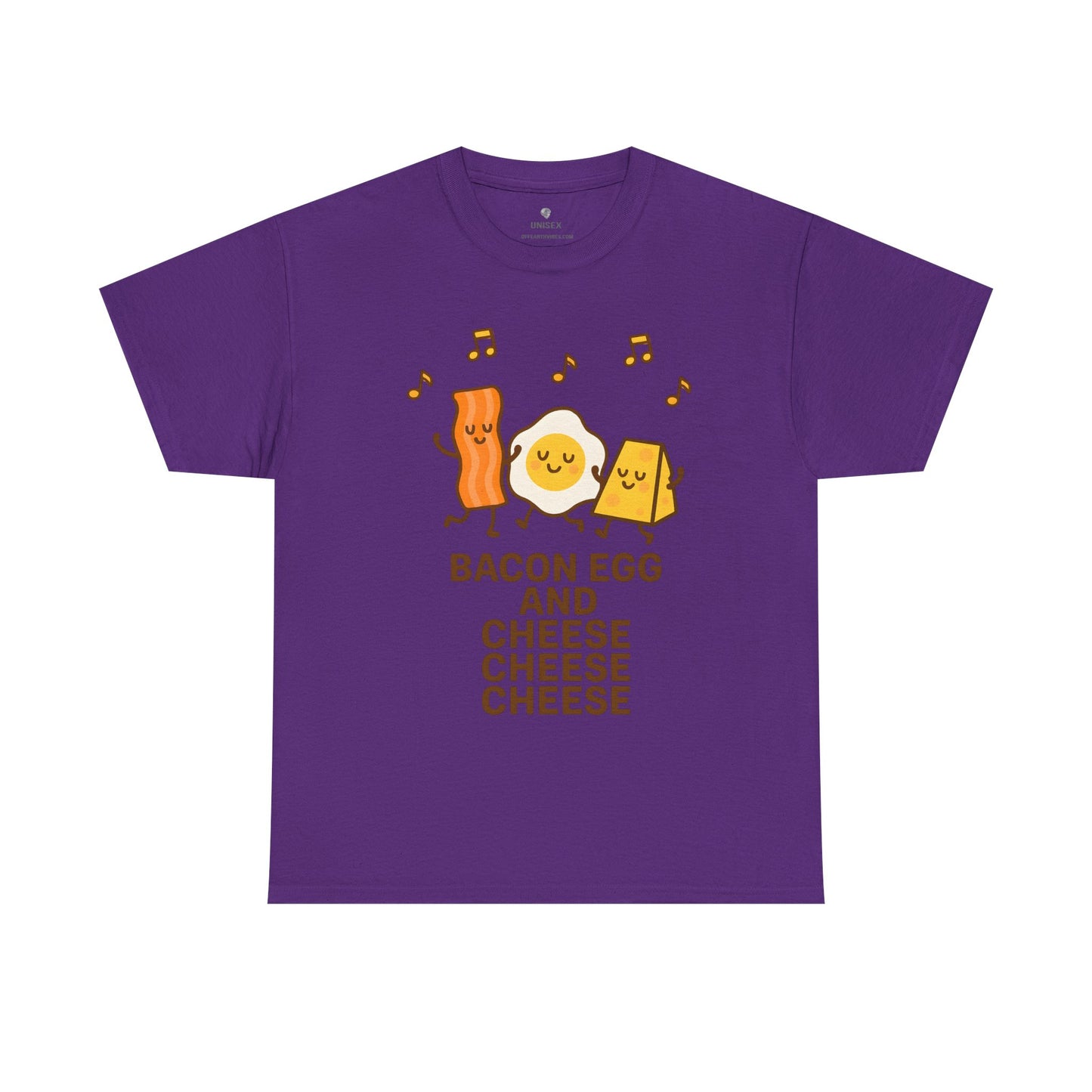 Funny Food T-Shirt for Foodies, Bacon Egg And Cheese, Dancing, Music - Unisex Tee