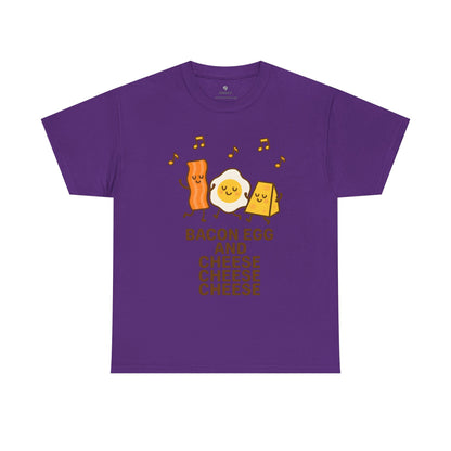 Funny Food T-Shirt for Foodies, Bacon Egg And Cheese, Dancing, Music - Unisex Tee