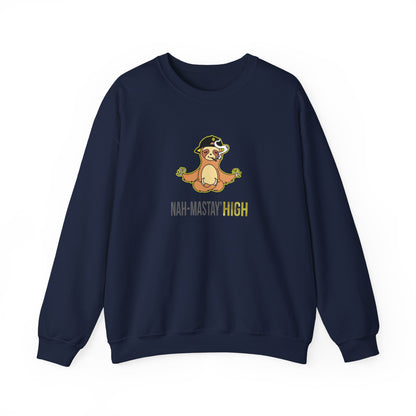 Nah-mastay' High Off Sloth Graphic Sweatshirt Vibes Smoke Unisex