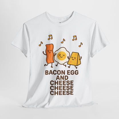 Funny Food T-Shirt for Foodies, Bacon Egg And Cheese, Dancing, Music - Unisex Tee