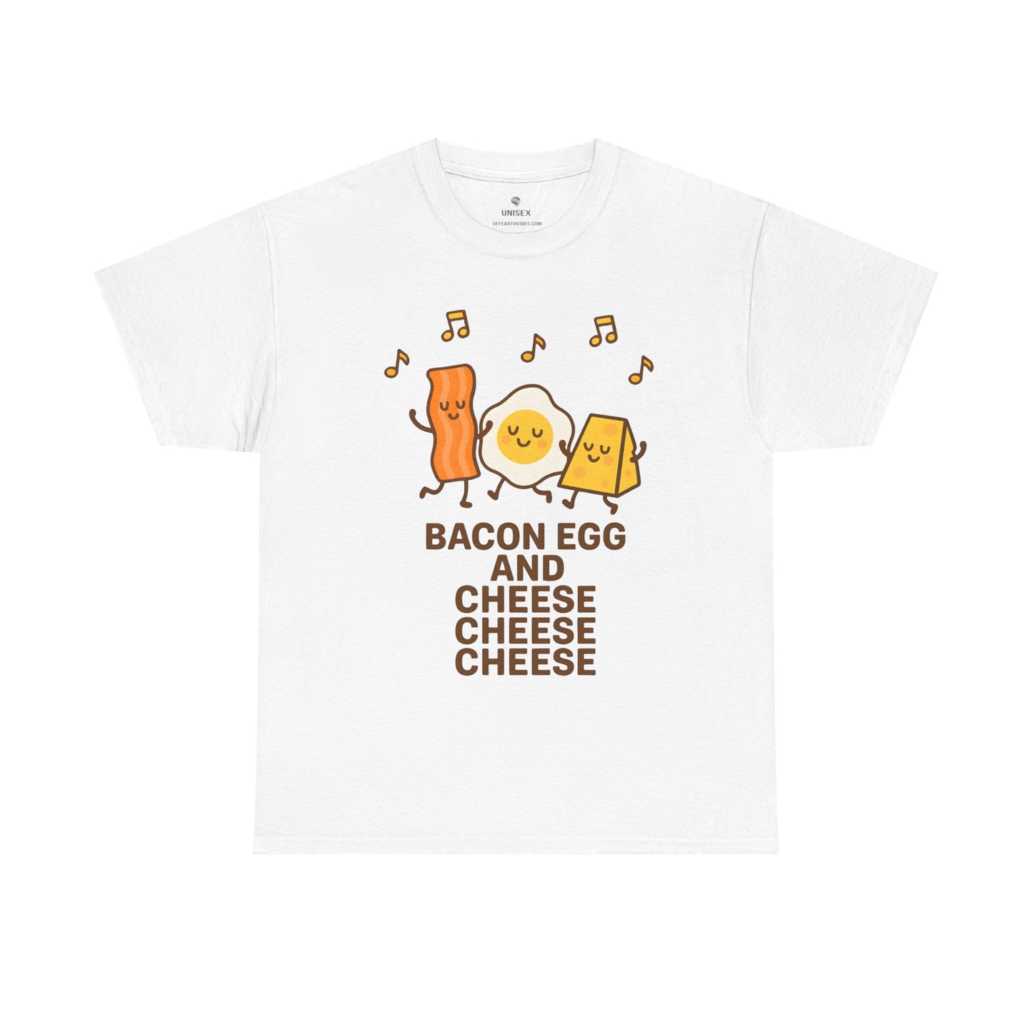Funny Food T-Shirt for Foodies, Bacon Egg And Cheese, Dancing, Music - Unisex Tee