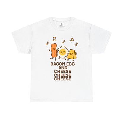 Funny Food T-Shirt for Foodies, Bacon Egg And Cheese, Dancing, Music - Unisex Tee