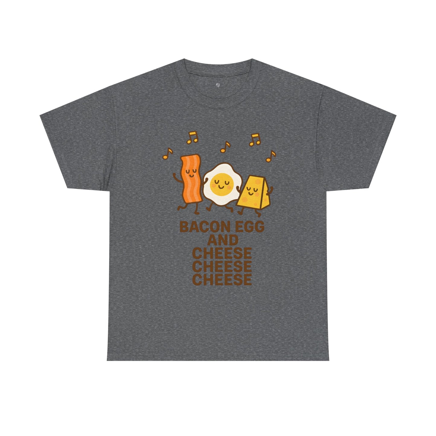 Funny Food T-Shirt for Foodies, Bacon Egg And Cheese, Dancing, Music - Unisex Tee